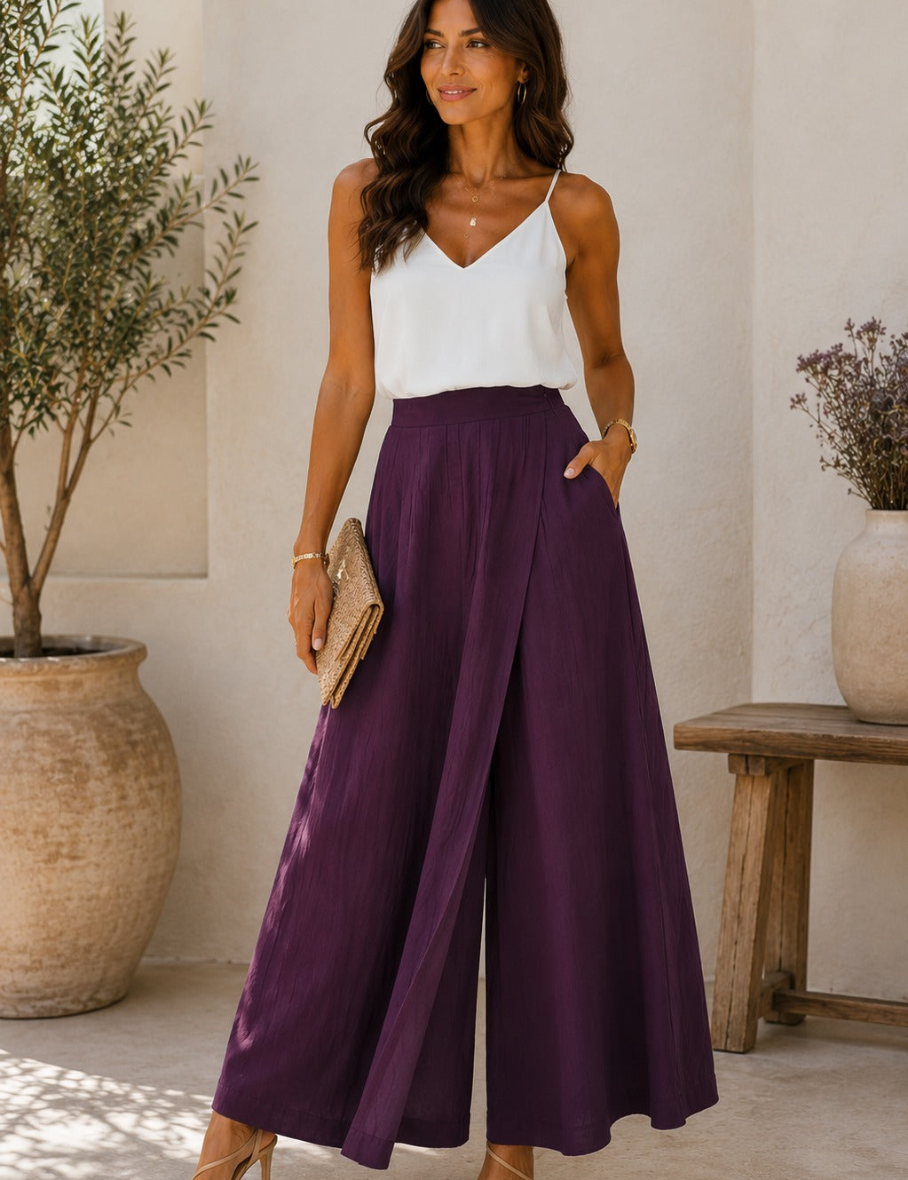 Pantalons Jupe Fluide