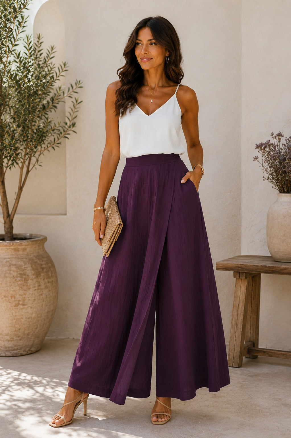 Pantalons Jupe Fluide