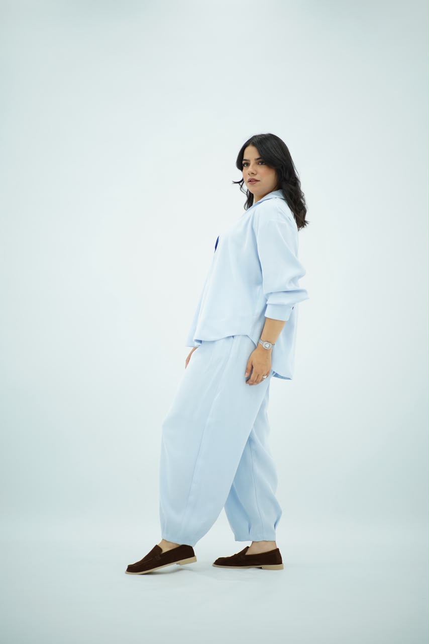 Ensemble Bleu ciel en Tencel