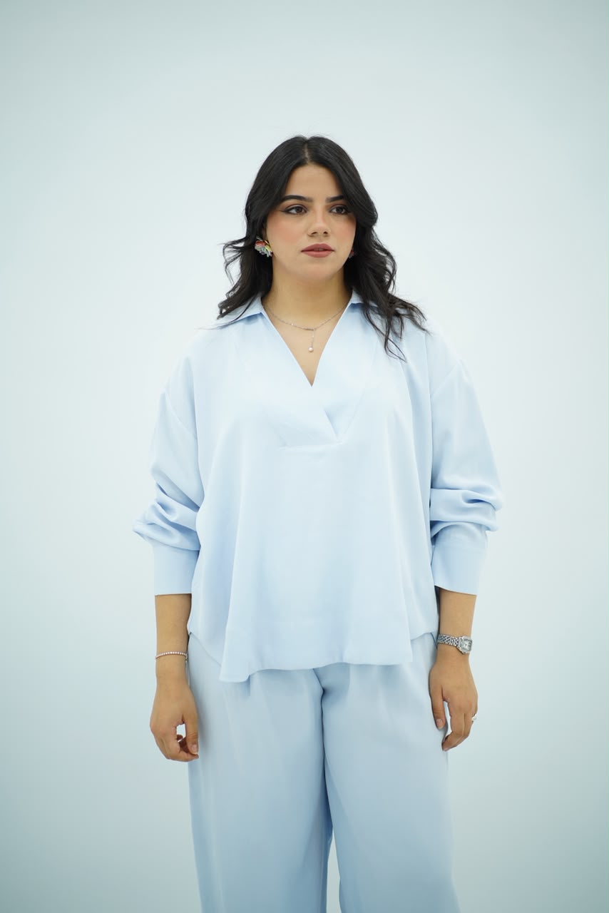 Ensemble Bleu ciel en Tencel