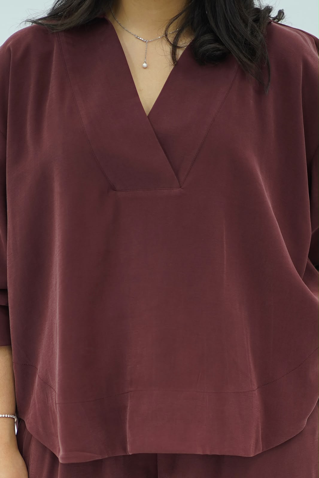 Ensemble Bordeaux en Tencel