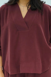 Ensemble Bordeaux en Tencel