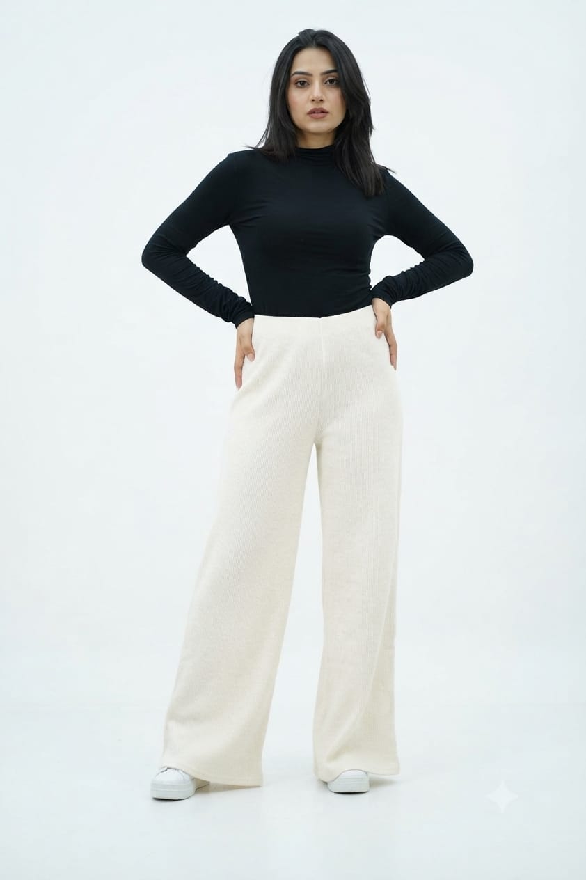PANTALON DE MAILLE - ECRU