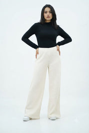 PANTALON DE MAILLE - ECRU