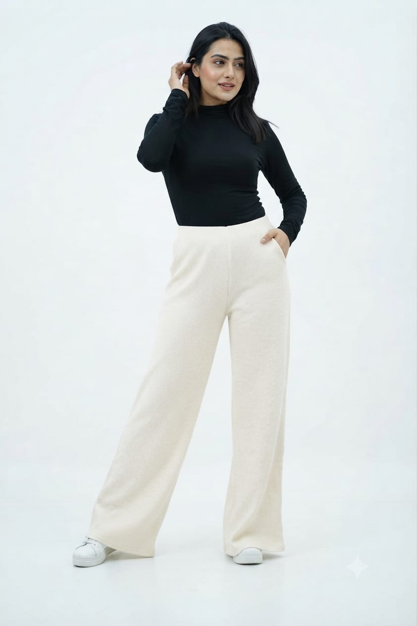 PANTALON DE MAILLE - ECRU