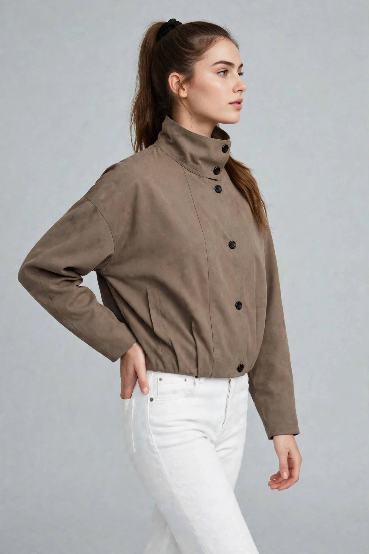 Bomber Court Oversize - Taupe Nude