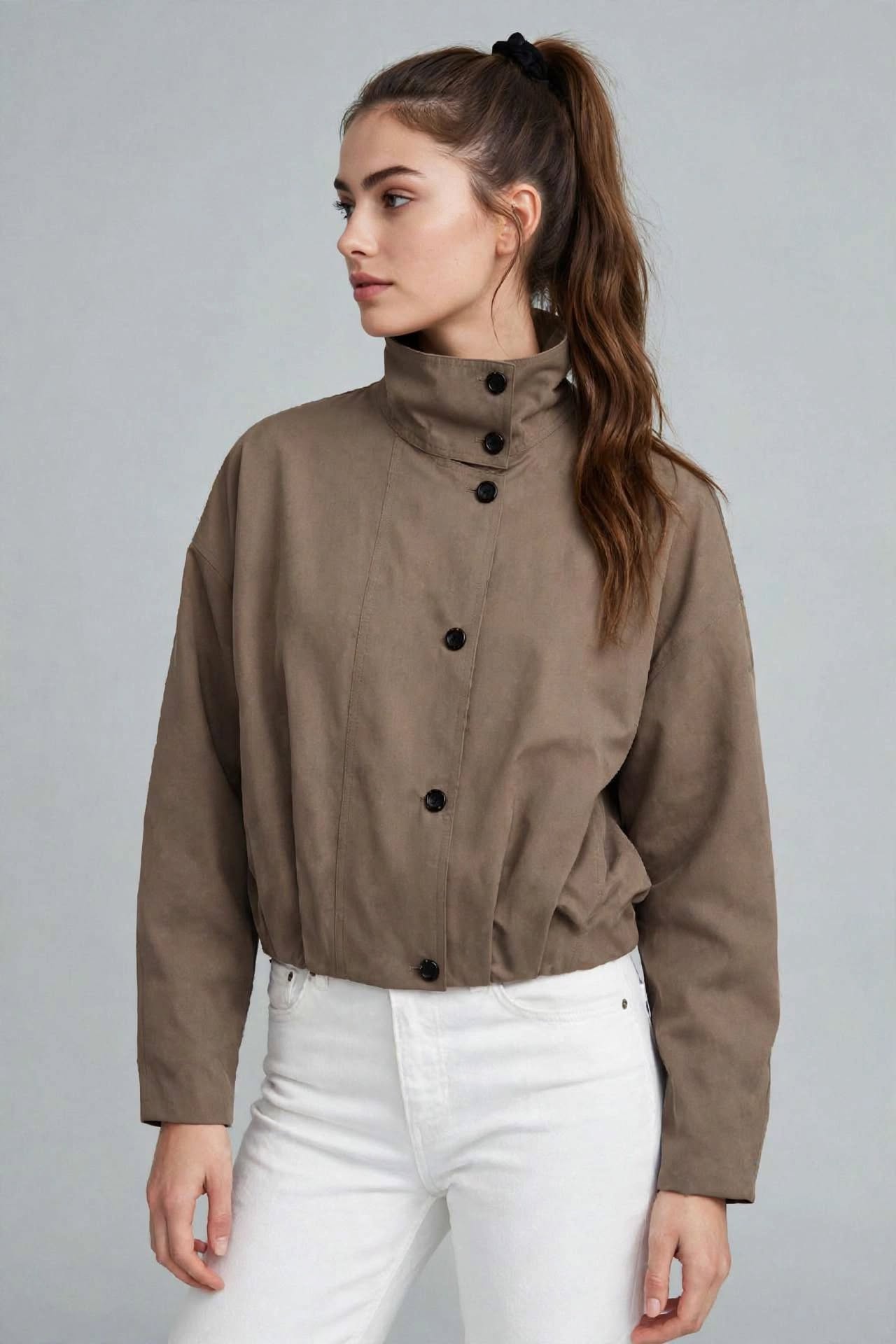 Bomber Court Oversize - Taupe Nude
