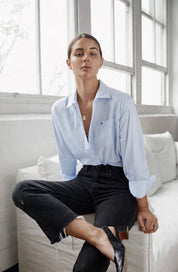Chemise minimaliste oversize - bleu ciel
