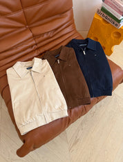 Bomber à Col Chemise – Style Minimaliste & Élégant