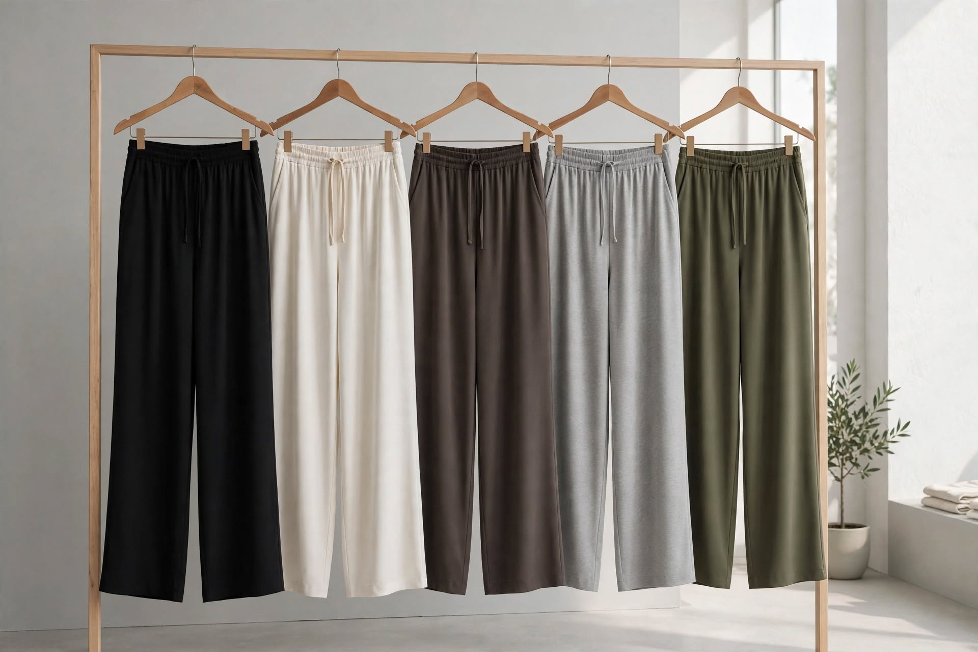 Pantalon Large en Jogging  à Cordon