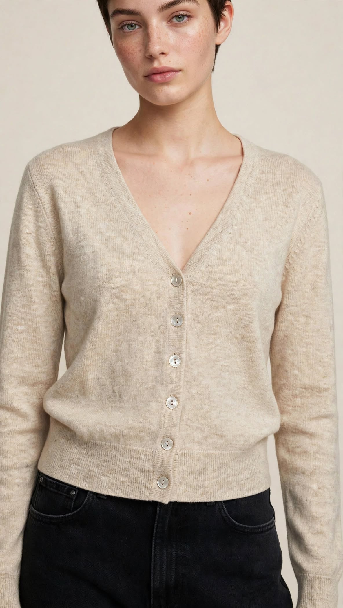 Cardigan Classique Col V en Maille