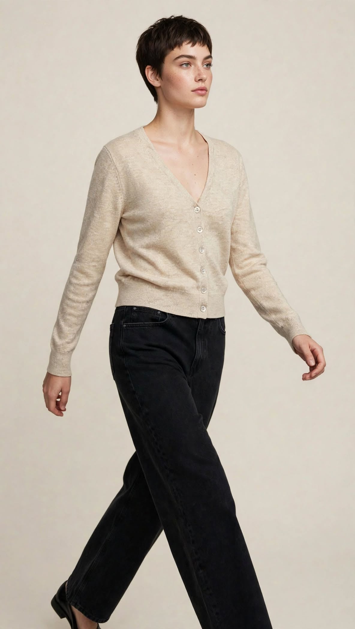 Cardigan Classique Col V en Maille