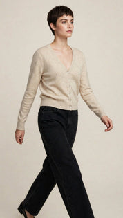 Cardigan Classique Col V en Maille