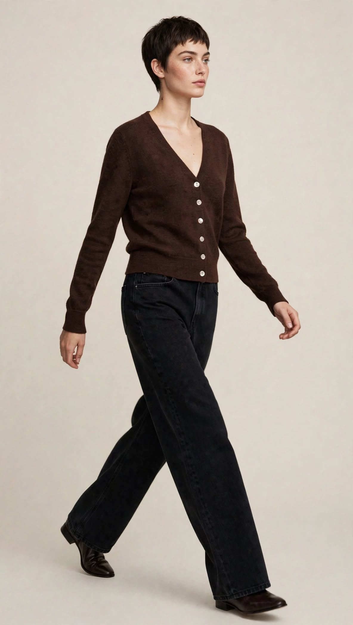 Cardigan Classique Col V en Maille