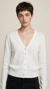 Cardigan Classique Col V en Maille