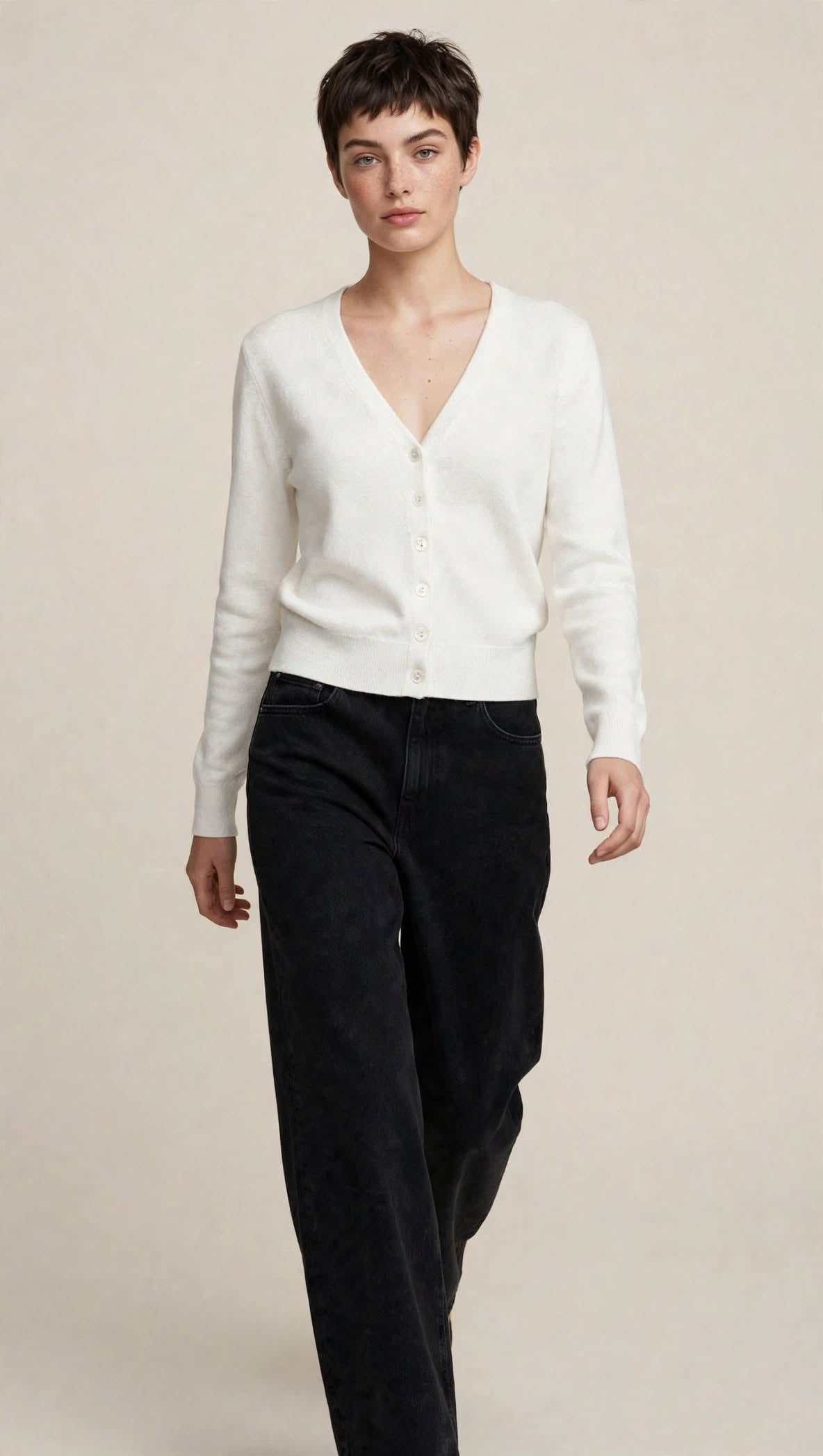 Cardigan Classique Col V en Maille
