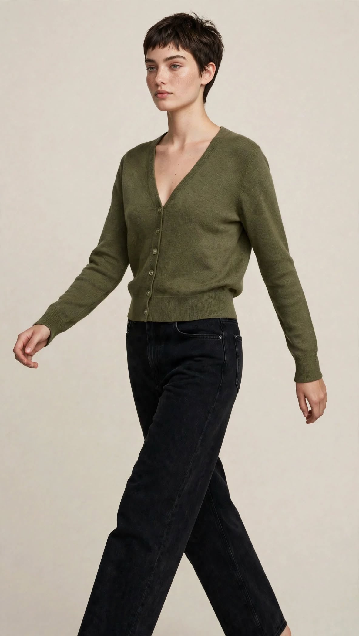 Cardigan Classique Col V en Maille