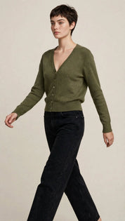 Cardigan Classique Col V en Maille