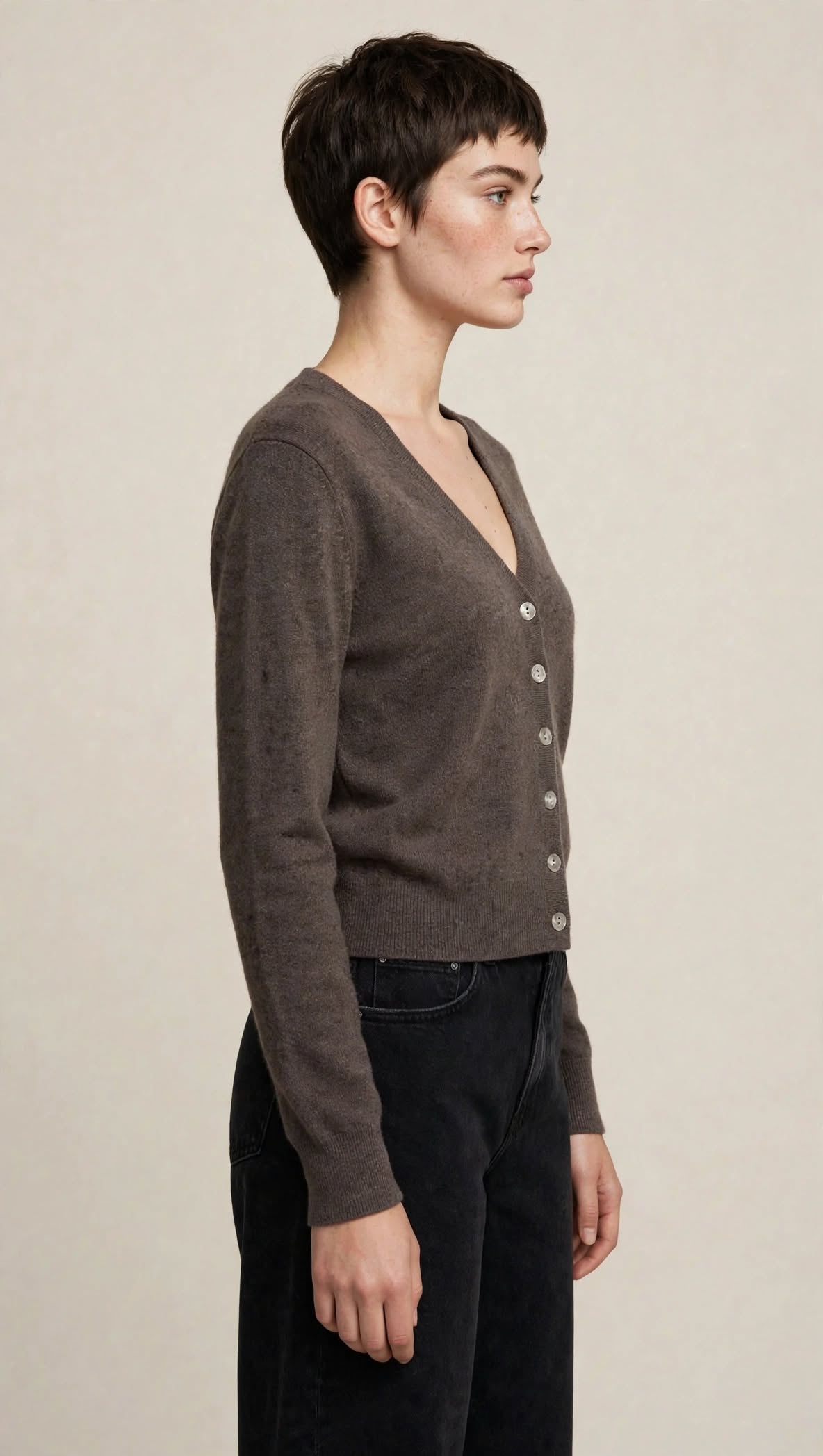 Cardigan Classique Col V en Maille