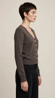 Cardigan Classique Col V en Maille