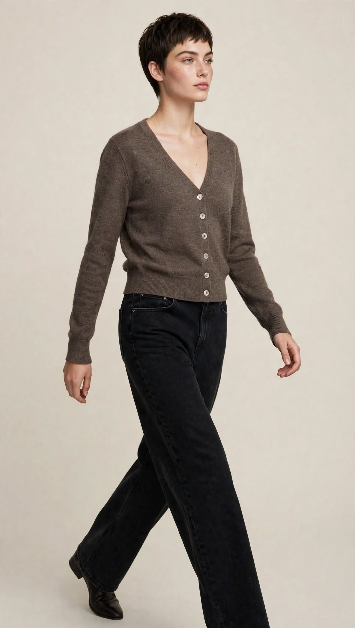 Cardigan Classique Col V en Maille