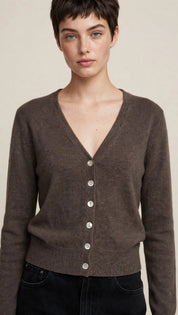 Cardigan Classique Col V en Maille