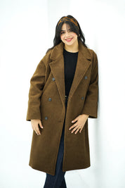 Manteau Long Oversize en Laine - Marron