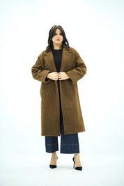 Manteau Long Oversize en Laine - Marron