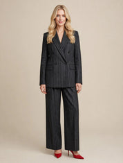 Ensemble Tailleur Gris à Rayures