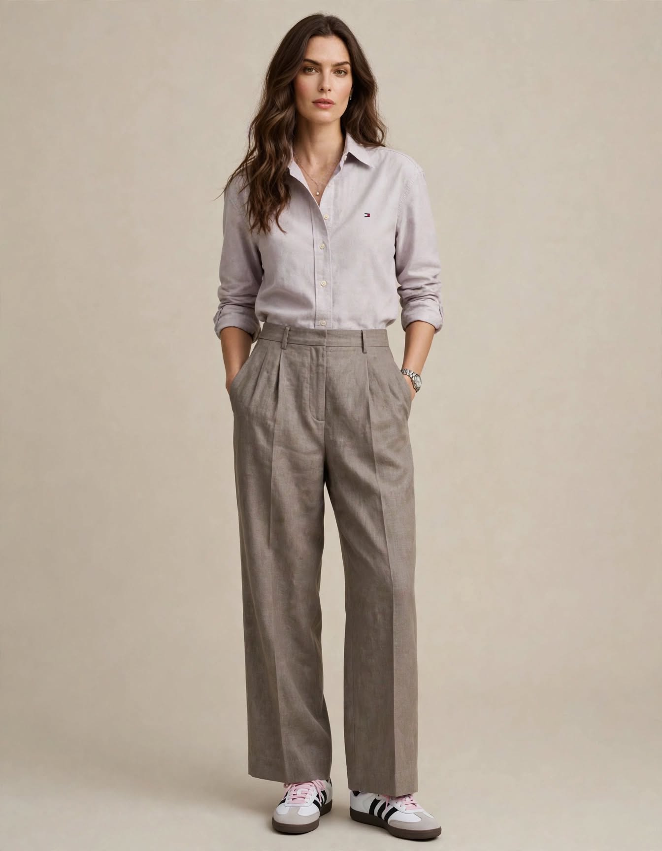 Chemise Oversize Mauve Pâle