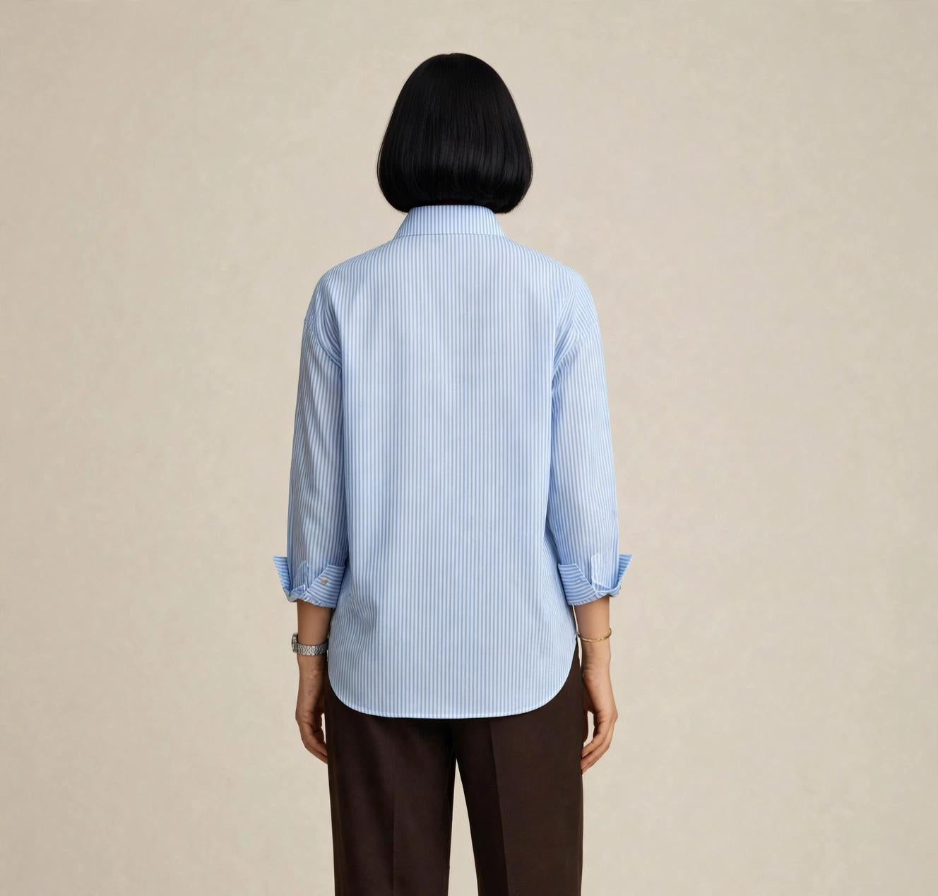 Chemise Bleue et Blanche à Rayures