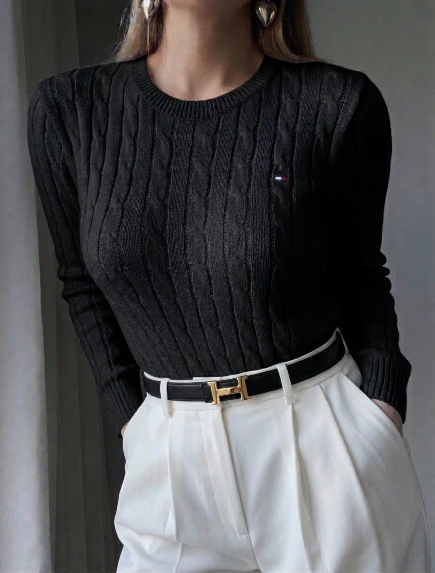 pulls en maille torsadée classique