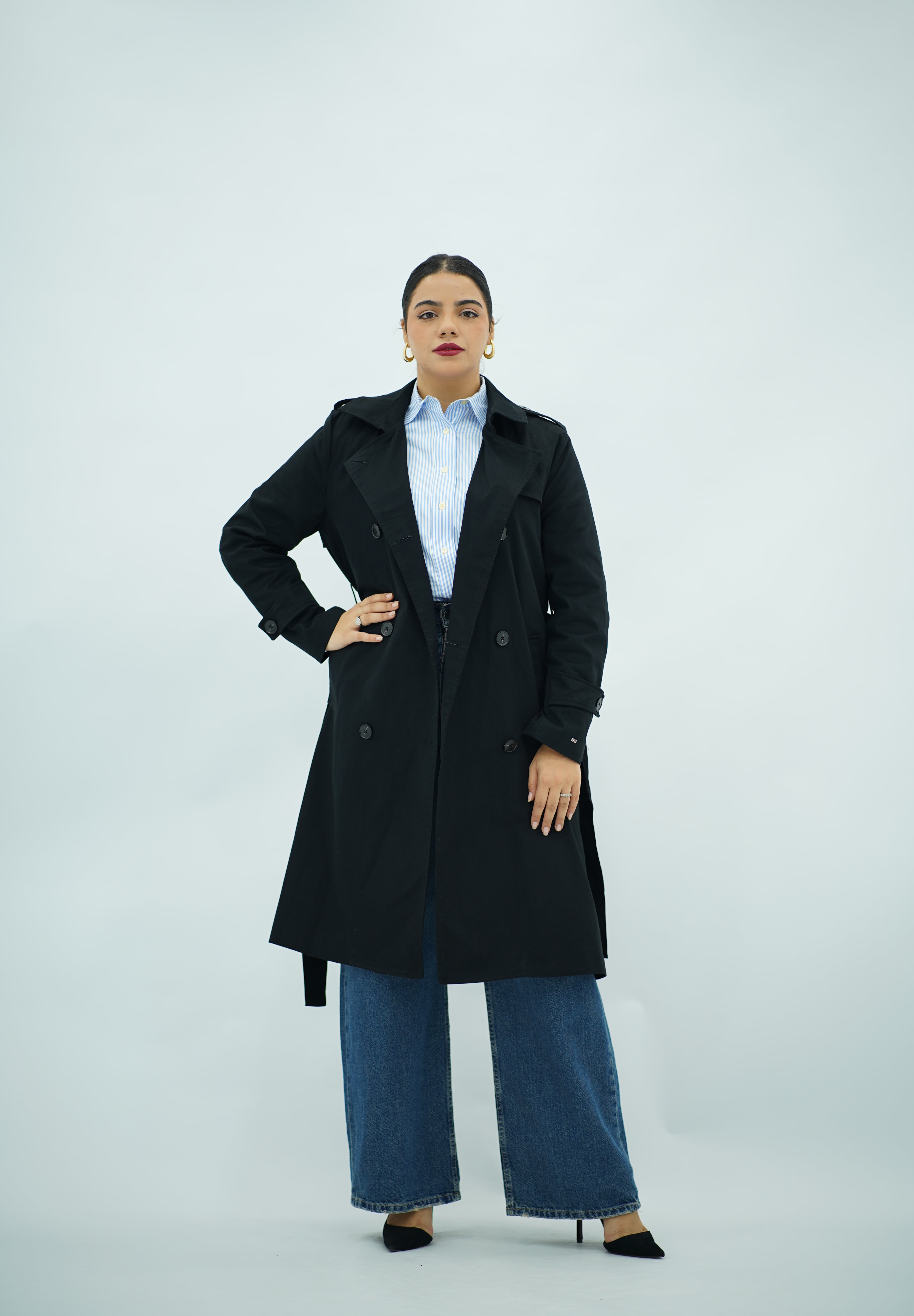 Trench-coat Long Noir
