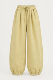 Pantalon large en lin mélangé