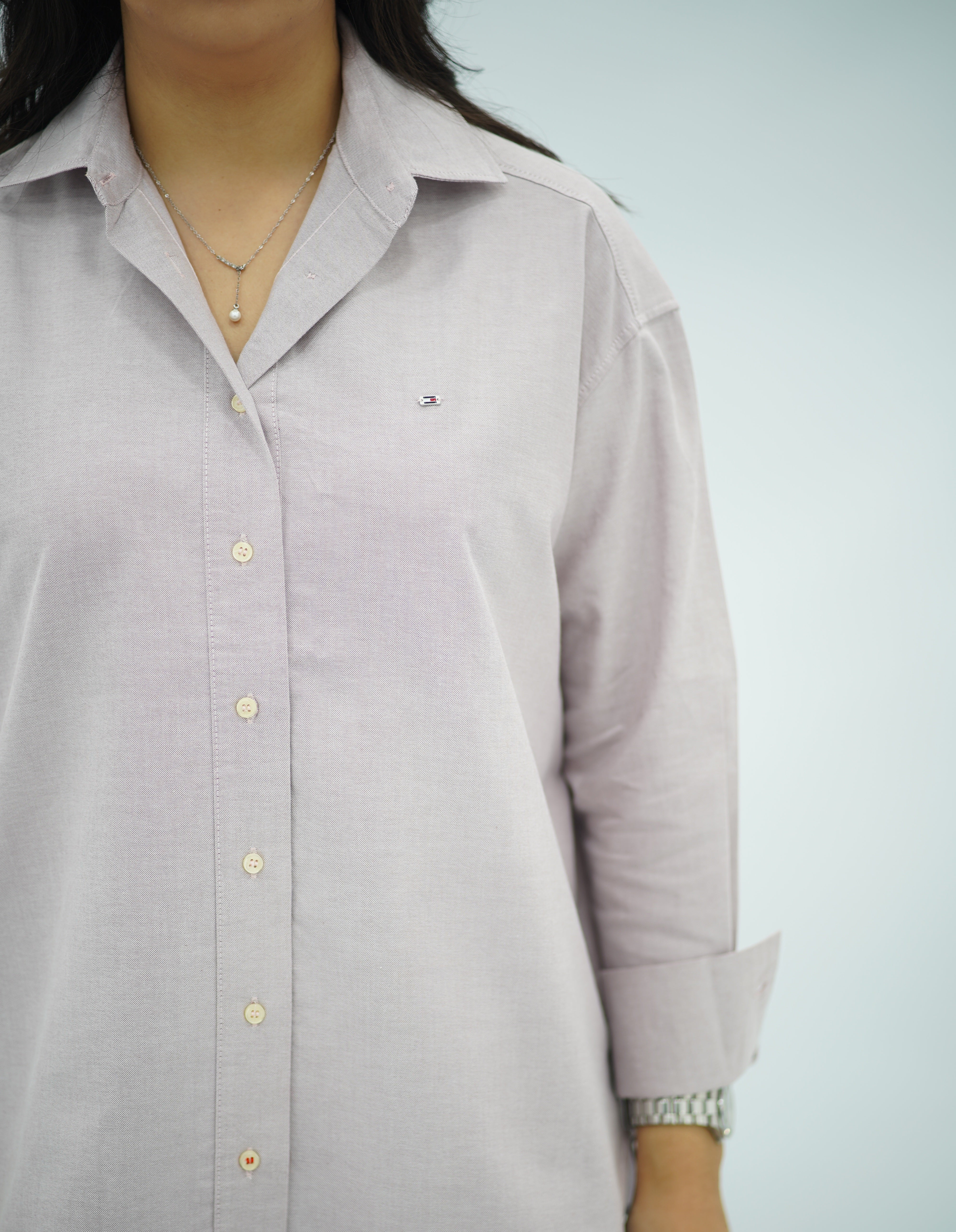 Chemise Oversize Mauve Pâle