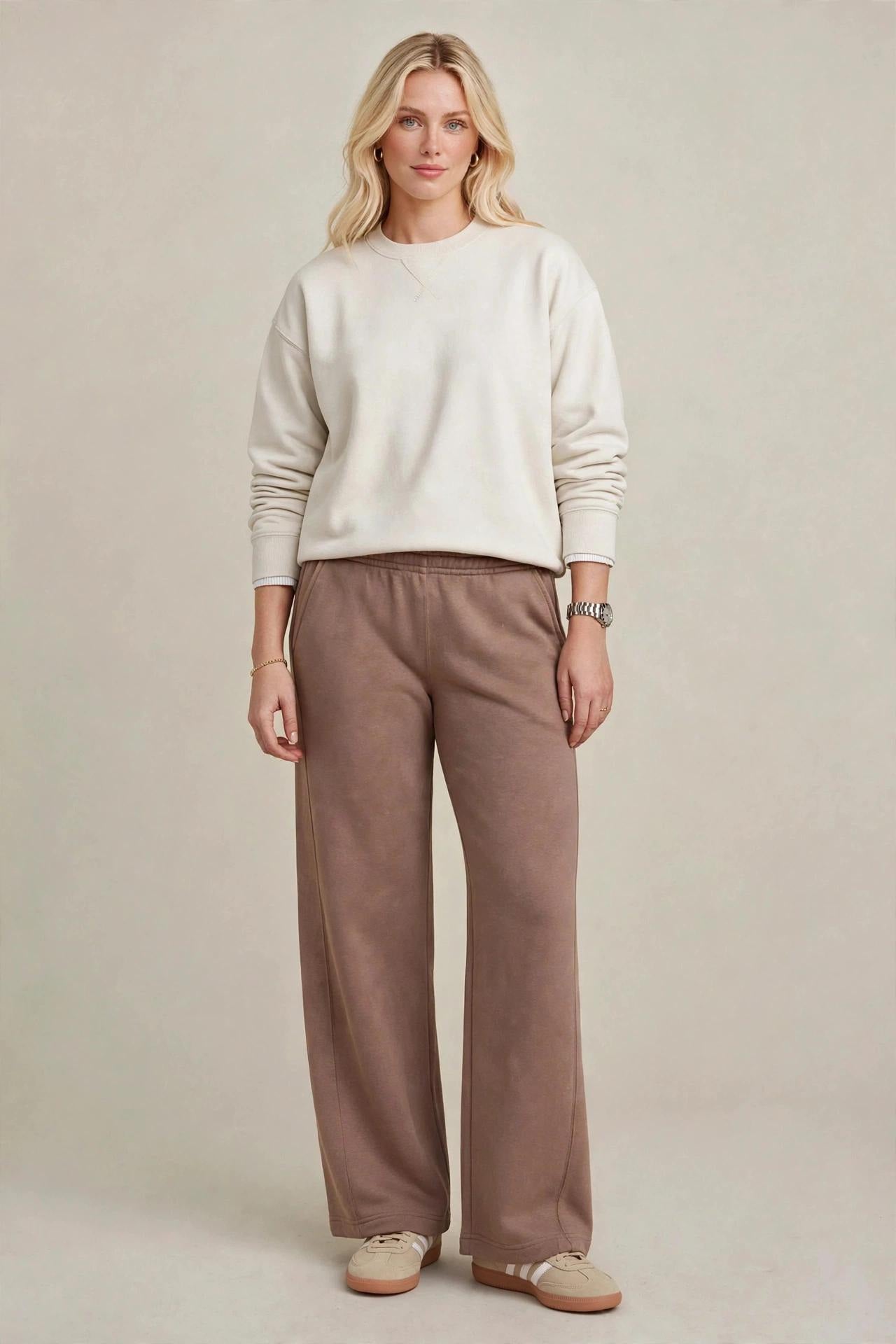 Pantalon jogging taupe mocha