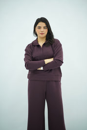 Ensemble Sweats & Pantalon Large – Prune