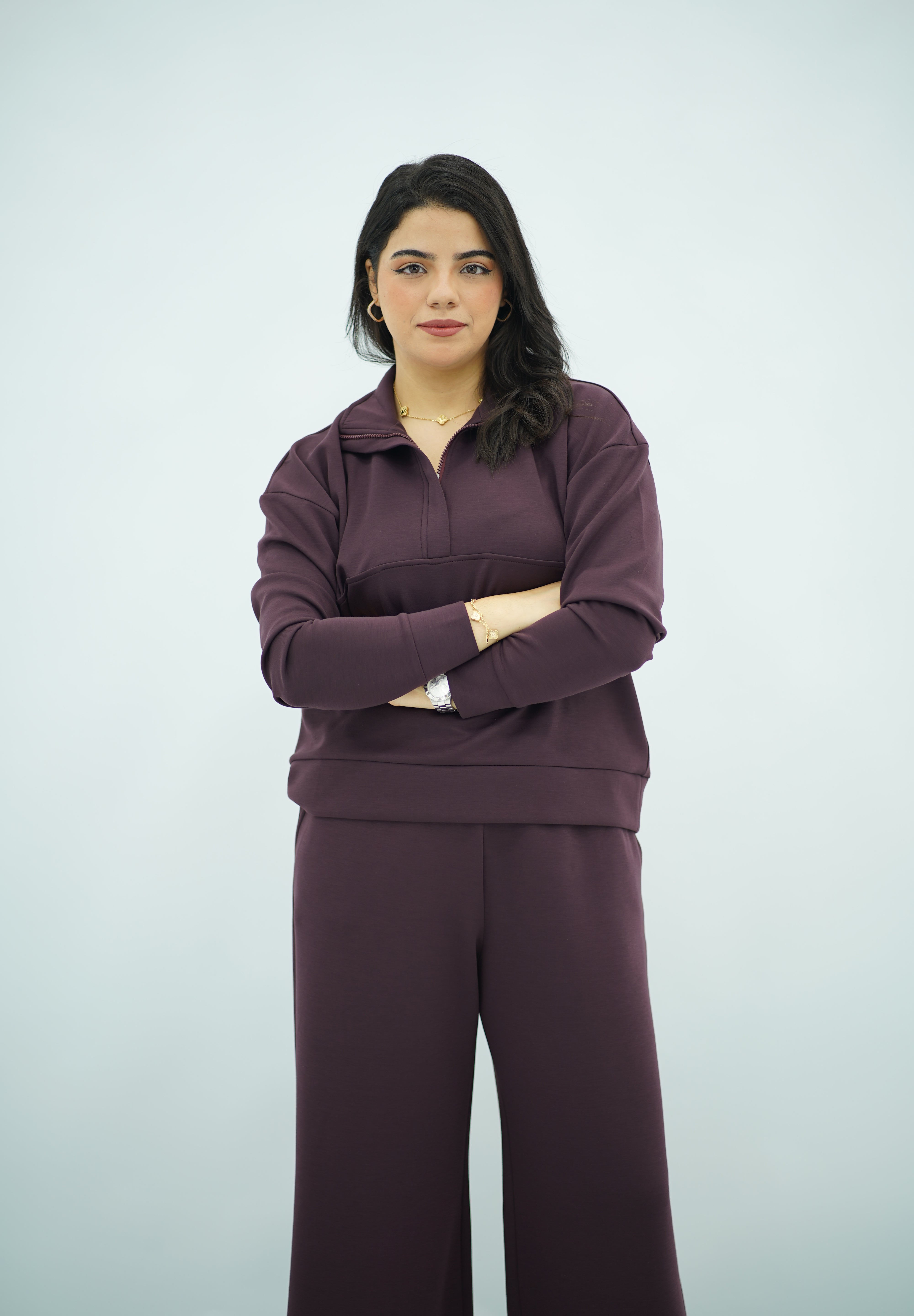 Ensemble Sweats & Pantalon Large – Prune