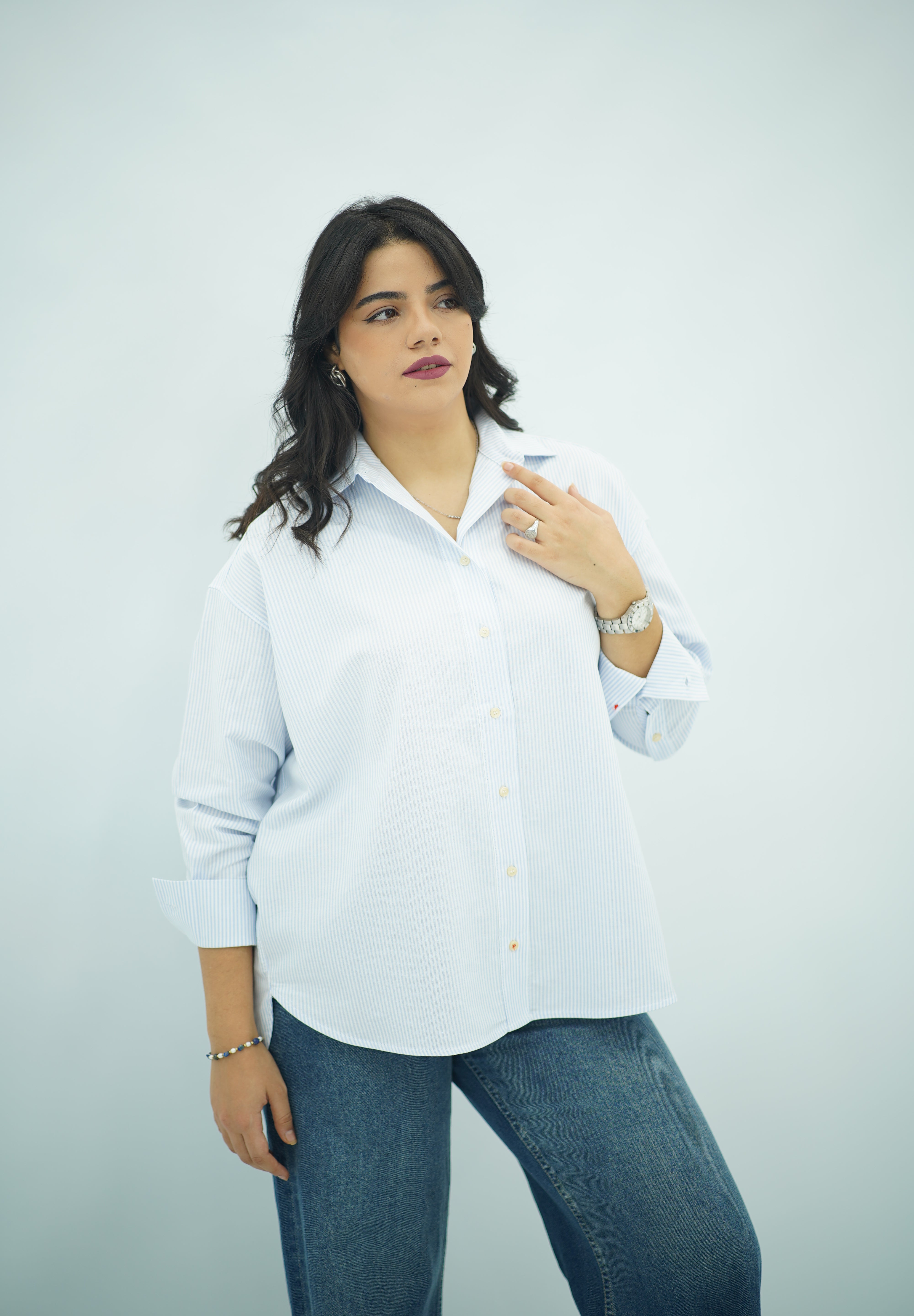 Chemise à Rayures Bleu Ciel