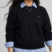 Sweat-shirt Col Rond Noir