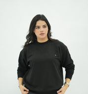 Sweat-shirt Col Rond Noir
