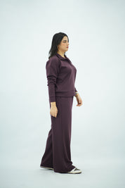 Ensemble Sweats & Pantalon Large – Prune
