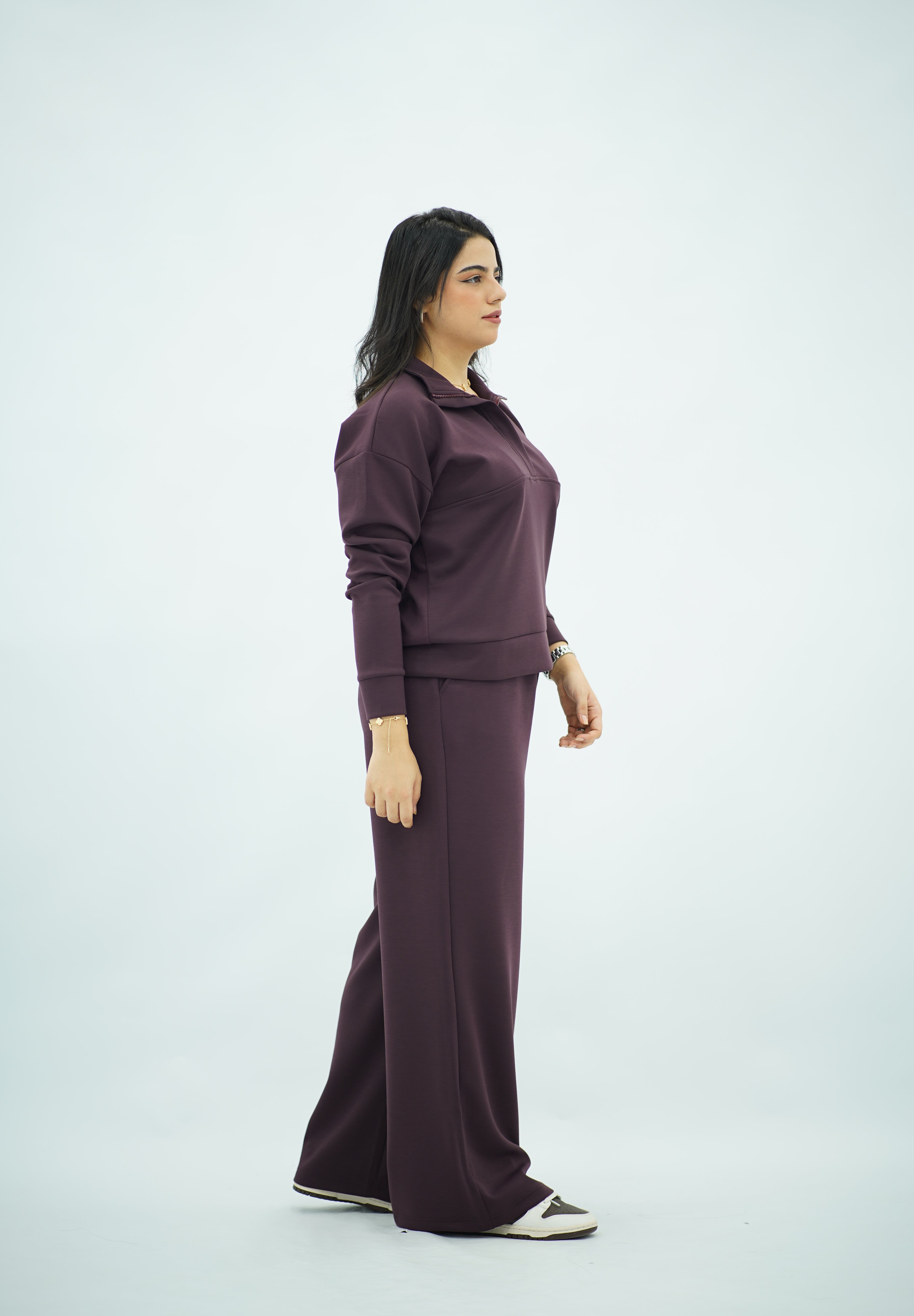 Ensemble Sweats & Pantalon Large – Prune