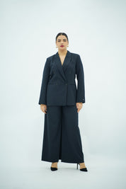 Tailleur élégant à rayures fines