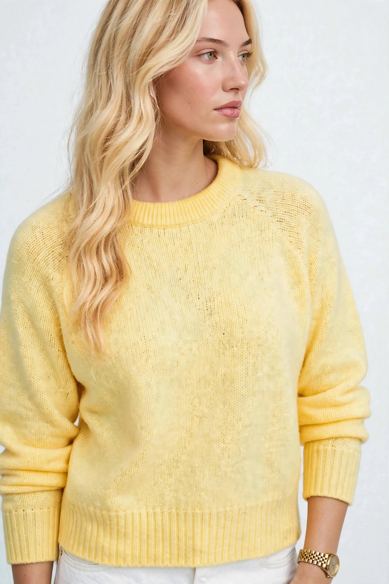 Pull en maille jaune 💛