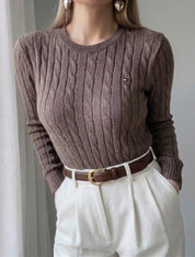 pulls en maille torsadée classique