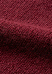 Pull en maille bordeau