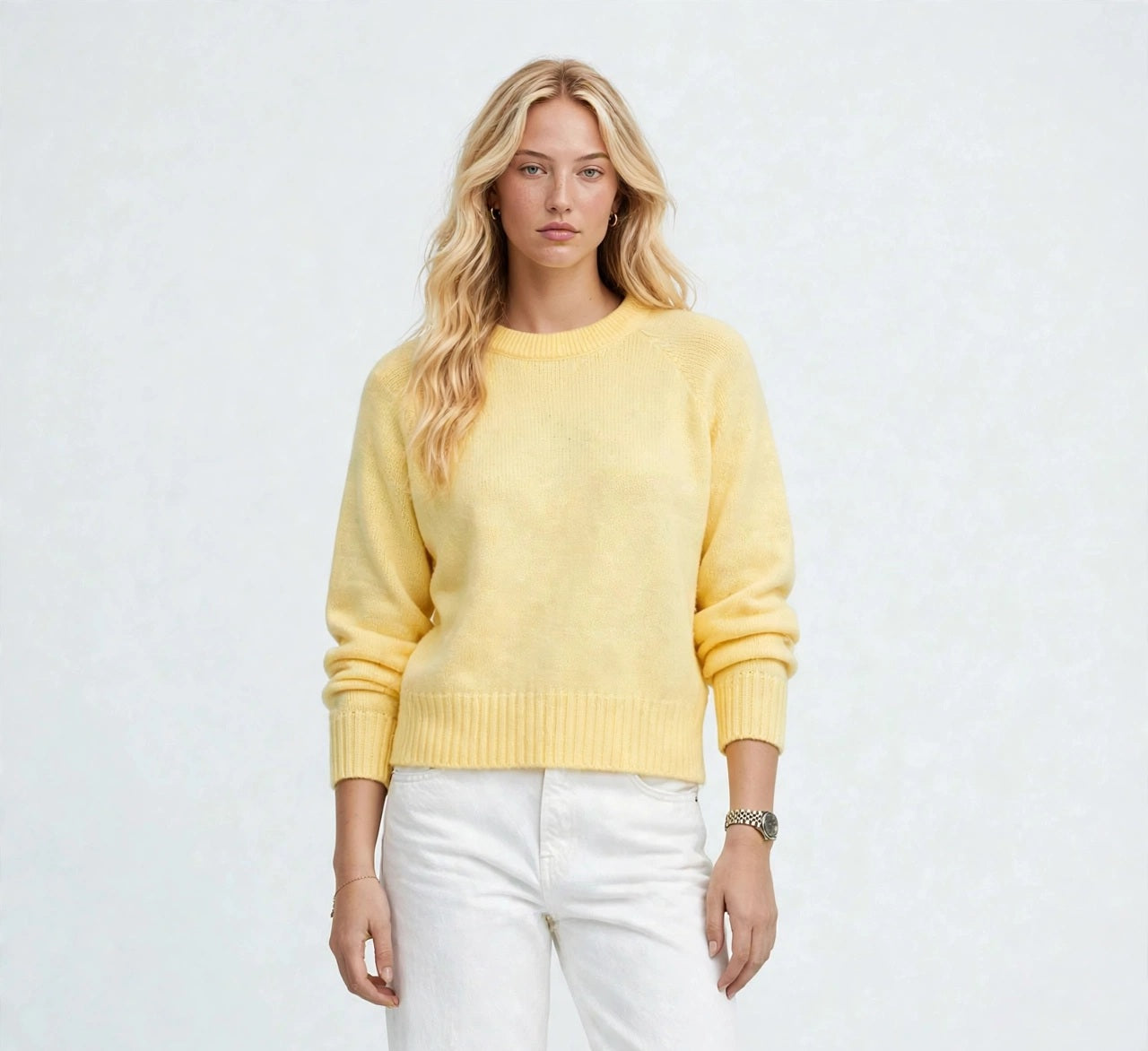Pull en maille jaune 💛
