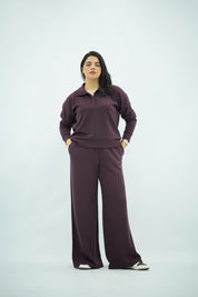 Ensemble Sweats & Pantalon Large – Prune
