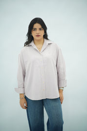 Chemise Oversize Mauve Pâle